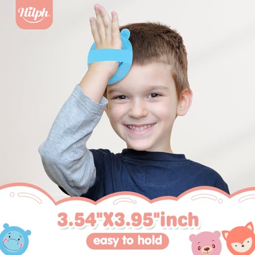 Hilph Kids Ice Packs, 3 Cute Animal Ice Packs with Cover & Handheld Straps - style: E-Fox&Hippo&Bear