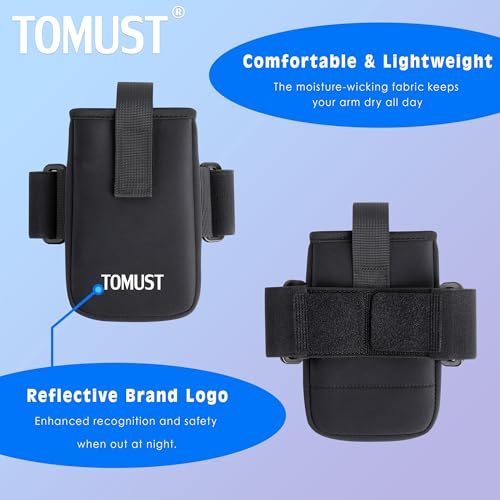 Phone Armband with Three Strap, Adjustable Running Arm Band