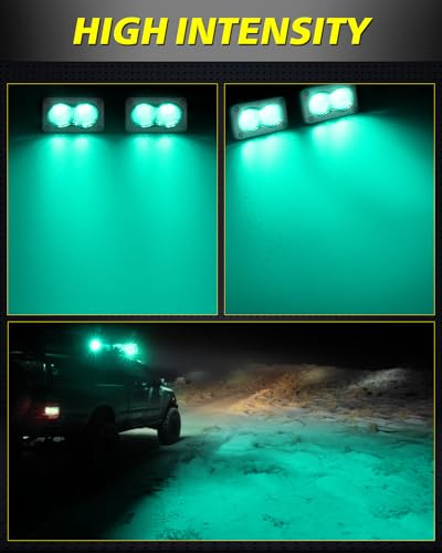Green LED Pods Waterproof 3" 40W CREE LED Marine Navigation Lights - color: Green