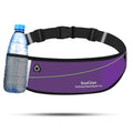 SooGree Slim Running Belt Fanny Packs for Women Men,Water Bottle Holder Hydration Fanny Pouch,Waterproof Sport Waist Pack with Reflective Strip,Runner Belt Bag for Running Cycling Camping Gym (Purple) - color: Purple