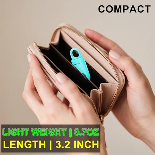 2 Pack Personal Alarm Replaceable Battery | Ultra-Lightweight 0.7 oz - color: Aqua