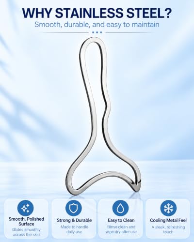 ONUEMP Ice Gua Sha Body Sculpting Paddle Stainless Steel Muscle Scraper - size: Paddle