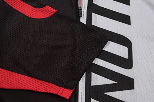 Coconut Ropamo CR Men's Cycling Jersey Set Road Bike Jersey Zipper Pocket Bib Shorts with 4D Padded Cycling Clothing Set - color: Red/Black, size: Medium
