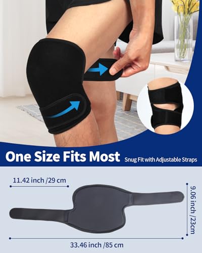 Gel Ice Pack Wrap with Straps for Knee,Elbow,Shoulder,Wrist & Back,Reusable Ice Packs for Injuries, Inflammation & Recovery Hot Cold Therapy Long Style - style: Long