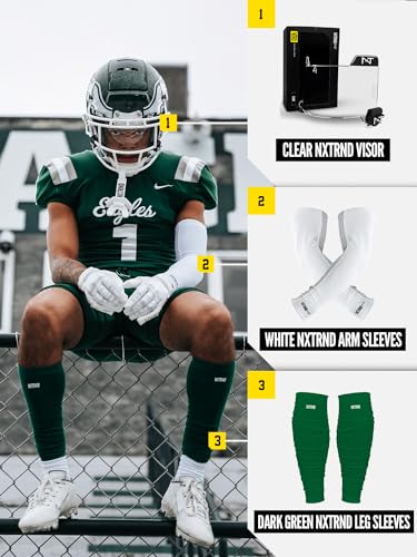 Nxtrnd Football Leg Sleeves, Calf Sleeves for Men & Boys, Sold as a Pair - color: Dark Green, size: Youth