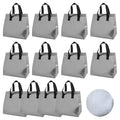 12Pcs Insulated Lunch Bag Disposable Cooler Bag Thermal Grocery Take Away Bags for Food Delivery Party Drink Picnic Holiday, Silver - color: Silver, size: 9.45"(H) x 9.45"(L) x 5.91"(W)
