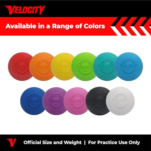 Velocity Lacrosse Balls - 1, 2, 3, 6, 12, 18, 24, 36, 60 and 120 Packs - for Practice, Official NFHS and College Approved Size - color: Black, size: 2 Balls, style: Practice Ball