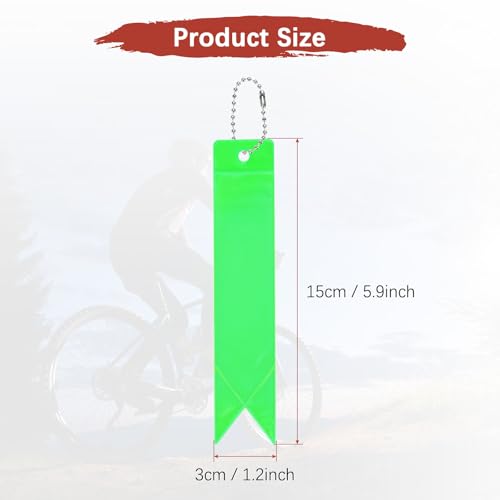 Safety Reflector Pendants - Reflective Safety Keychain Gear with Chain Use for Backpack & Running & Cycling - color: Grass Green