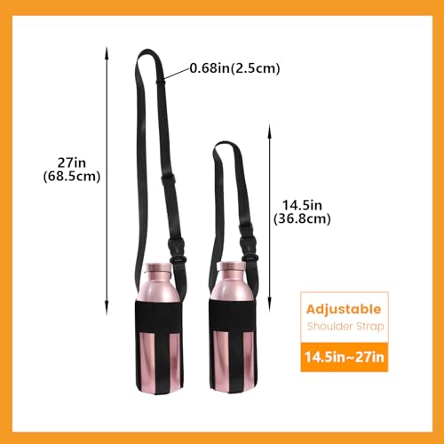 Water Bottle strap,Simple&Adjustable Crossbody strap(Bottle Excluded) - color: Green12-32oz