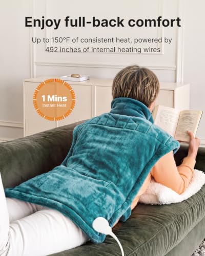 RENPHO Weighted Heating Pad for Neck, Shoulders & Back, Christmas Gift - color: A-blue