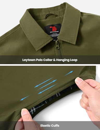 BGOWATU Men's Golf Vest Casual Windproof Sleeveless Jacket 3 Zip Pockets - color: Army Green, size: X-Large