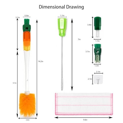 bottle brush set,Used for cleaning Straw, bottle cap and bottle