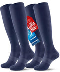PULIOU Compression Socks for Women Men 15-20 mmHg Easy On Off,2 Pairs - color: Navy, size: Large-X-Large