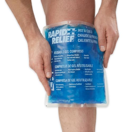 Rapid Relief Gel Ice Pack, Reusable Cold Pain Relief, Large 9x11 Inch 1 Ct - size: 9 x 11 Inch
