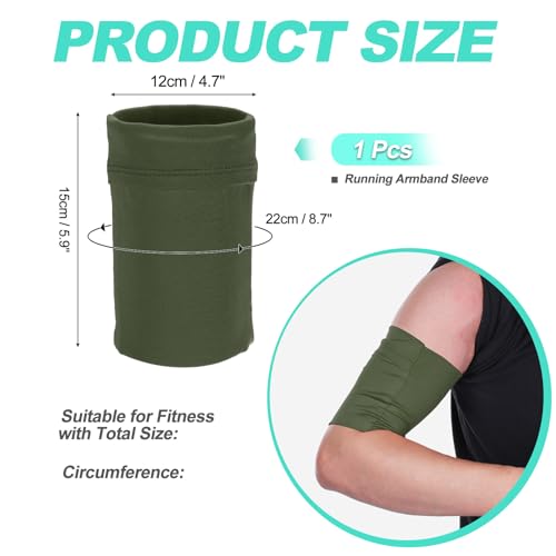 Cell Phone Armband Sleeve, Universal Sports Arm Band Army Green - color: Olive Green