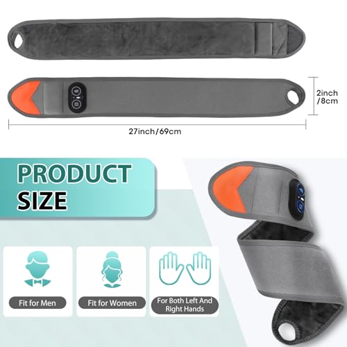 Cordless Wrist Heating Pad with Massage, Red Light Heated Wrist Brace for Pain Relief, Rechargeable Heated Wrist Brace for Carpal Tunnel, Women and Men Wrist, Hand, Arm, Ankle
