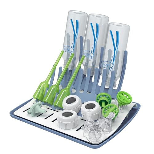 Dr. Brown's Folding Baby Bottle Drying Rack, Blue/White - color: Folding Drying Rack (Pack of 1)