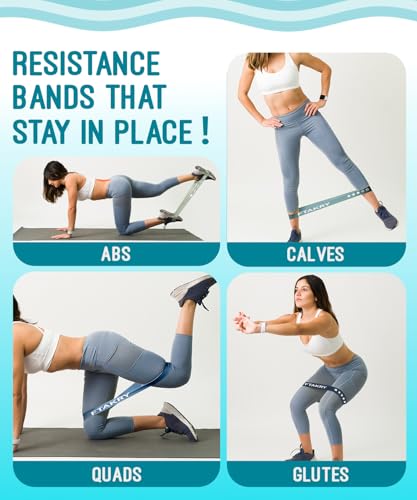 Resistance Bands for Working Out, Exercise Bands with 5 Resistance Levels, Natural Latex Resistance Bands Designed for Home Fitness, Strength Training and Flexibility Exercises - color: Blue