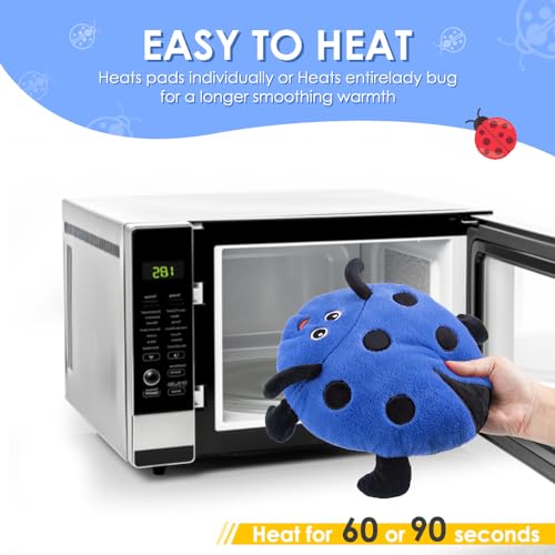 Microwavable Heat Pad for Neck and Shoulders, Warm Compress Wrap, Blue - color: Heat Pad09 -Blue