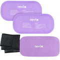 REVIX 2-Pack Gel Ice Packs Reusable, Hot Cold Gel Packs with Straps - color: Purple, size: Medium 10 x 5 Inch