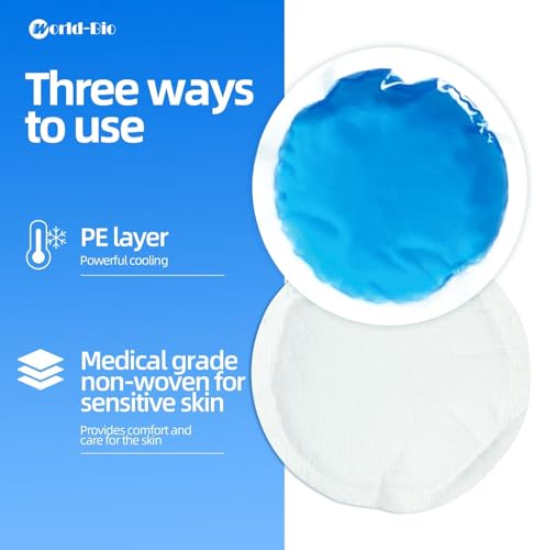 Soft Ice Pack/Small Ice Packs for Injuries Reusable, Small Round Gel Hot & Cold Compress (12 Pack) for Pain Relief, Toothache, Surgery Recovery - Soothing Gel with Sleeve - Blue - size: 12 Count (Pack of 1)