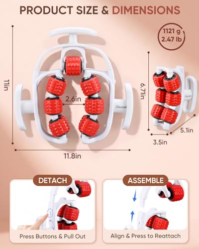 ONUEMP Leg Massager Lymphatic Drainage Cellulite Massage Tool Fascia Roller
