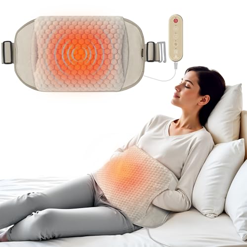 COMFIER Extra Large Graphene Heating Pad for Back, FSA Eligible, Beige - color: Light Yellow