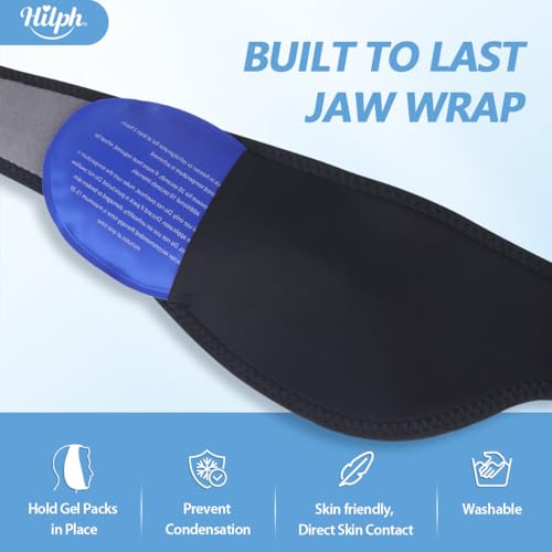Hilph Wisdom Teeth Ice Pack Head Wrap, Face Ice Pack for Jaw Oral Surgery - color: Grey