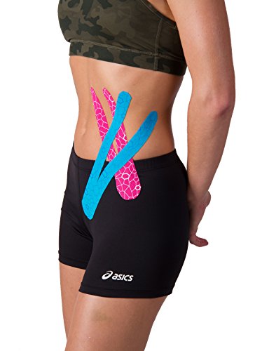 THERABAND Kinesiology Tape for Shoulder, Back & Knee, 2", Black/Grey - color: Black/Grey