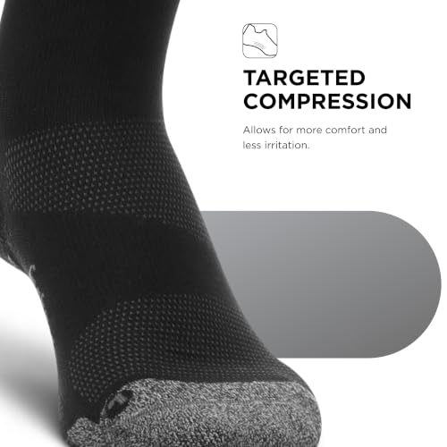 Feetures Compression Knee High Socks - Graduated Compression Socks for Women & Men - (1 Pair) - color: Black, size: Medium