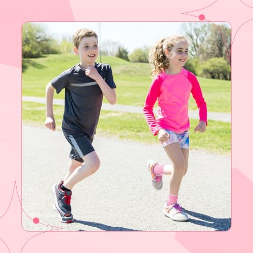 Haysandy 4 Pcs Kids Ankle Brace Support, Pink, 5-10 Years - color: Pink, size: 5-10 Years