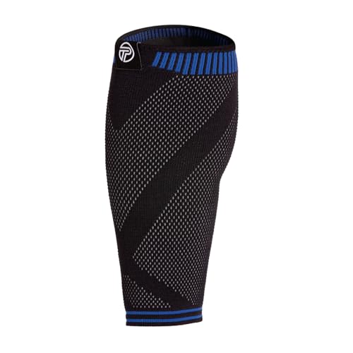 Pro-Tec Athletics 3D Flat Premium Calf Sleeve, Medical Grade Compression with 3D Shaping for Customized Fit, Targeted Muscle Support, Breathable Stretch Fabric allows Full Range of Motion, Large - size: Large