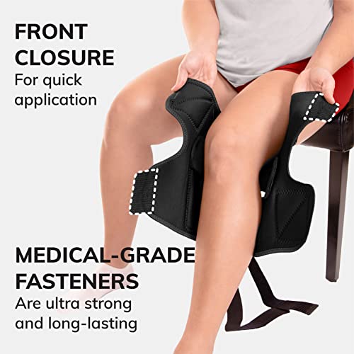 BraceAbility Obesity Hinged Knee Brace - Overweight to Plus Size Wraparound Support for Womens and Mens Arthritis Treatment, Bariatric Joint Pain Relief, Kneecap Instability, Ligament Weakness (Large) - size: Large