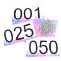 TRIWONDER Race Bibs Running Numbers with Safety Pins, Tyvek 4"x7" Large Numbers 1-500 for Marathon Runners Events Sports Games - color: Colorful [4"x7"] 1-50