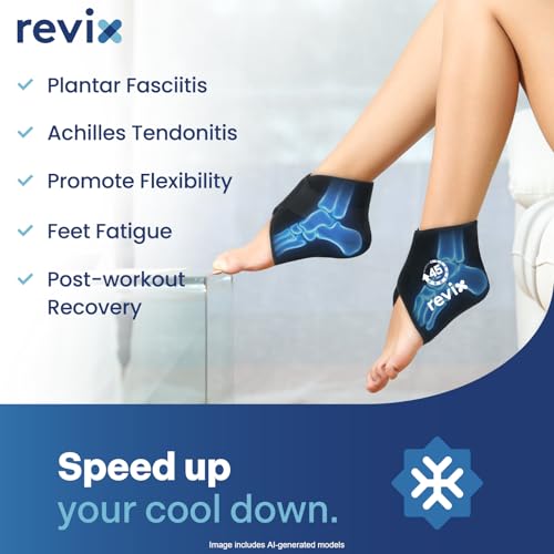 REVIX Ankle Ice Pack Wraps for Plantar Fasciitis Relief, 45-Min Coldness - style: 2 Packs