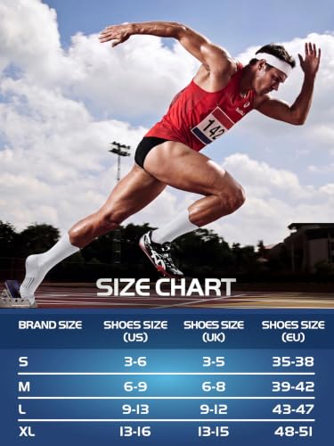 Coolmax Performance 20-30 mmhg Graduated Compression Running Crew Socks - color: White, size: Medium