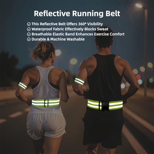 6 Pcs Reflective Bands for Arms Ankles Legs - High Visibility Safety Reflective Arm Bands for Night Running, Cycling, Walking, Jogging - Adjustable for Men, Women & Kids - color: Pink