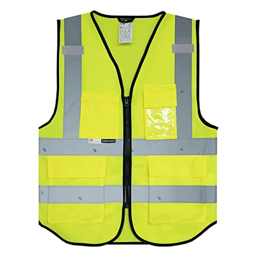 Salzmann Safety Vest | Hi Vis Reflective Vest | US ANSI/ISEA 107 - color: Yellow, size: X-Large