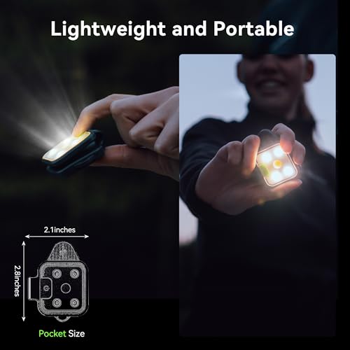 EGUKU 2 Pack Running Lights for Runners, Rechargeable Clip on Lights