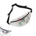 TPU Clear Stadium-Approved Fanny Pack with Wide Adjustable Strap & Reinforced Zippers,Water-Resistant Small Clear Crossbody bag Women & Men,Waist Bag for Festivals, Concerts,Travel & Beach - color: Clear
