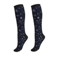 Crazy Fun Compression Socks, Unisex Knee High Support Socks - color: Constellation Galaxy