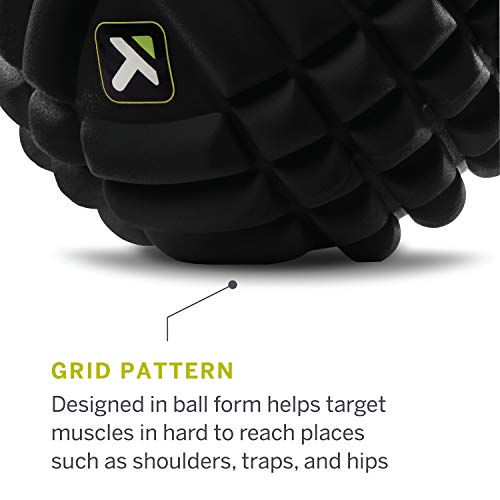 TRIGGERPOINT Performance Grid X Massage Ball for Deep Tissue Massage and Exercise Recovery, Black - size: 1 Count (Pack of 1)