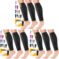 CAMBIVO Calf Compression Sleeve 3 Pairs Footless Compression Socks Running - color: Black, size: Large-X-Large (Pack of 3)