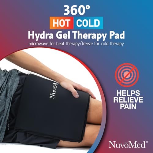 NuvoMed Reusable Hot and Cold Gel Pack, Large Flexible Hydra-Gel Pack for Back, Neck, Shoulder, Hips, Thighs, Microwave and Freezer Safe Therapy Pack, 12 x 17 Inch