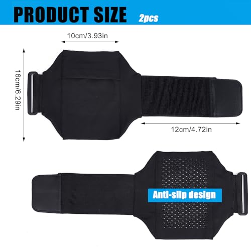 NICENEEDED 2 PCS Leg Phone Holder, Adjustable Cell Phone Leg Straps Non-Slip Ankle Mobile Phone Wallet Thigh Holder, Sport Leg and Arm Band for Running Walking Equestrian Motorcycle or Hiking