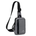 Small Crossbody Phone Bag for Men Women Mini Sling Bag Travel Running Cell Phone Shoulder Daypack with Keyholder - color: Grey