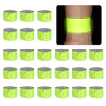 PATIKIL 22cm/8.7in Reflective Bands, 24pcs Reflective Arm Bands Straps Wrist Reflective Running Gear Safety Reflective Straps Bracelets High Visibility for Night Walking Bicycle - color: Yellow