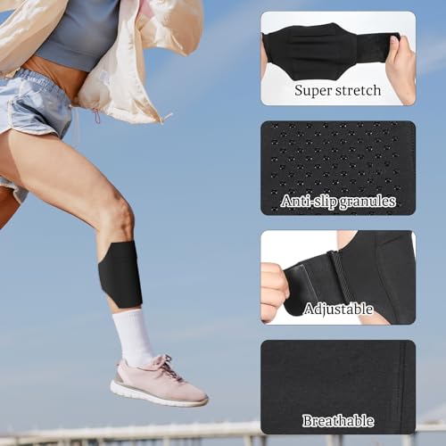 cobee 1 Pc Cell Phone Leg Straps Ankle Wallet, Adjustable Leg Phone Holder Thigh Purse, Running Phones Holder Belt Wallet Bag Ankle for Men Women Running Workout