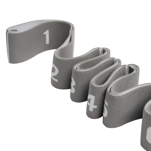 2-Pack 11-Loop Stretch Bands, Adjustable Stretch Strap for Yoga, Pilates, Dance, Ballet, Gymnastics, Flexibility, Leg Stretching, Physical Therapy & Stretching Equipment for Home Workout & Mobility - color: Gray+Blue