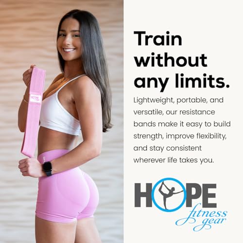 Super Grip Fabric Mini Loop Bands, Pink, 3-Pack with Mesh Storage Bag. Resistance Bands for Glutes, Legs & Hip Workouts, Squats, Strength Training, Muscle Toning, Home Gym, Travel & Full-Body Fitness